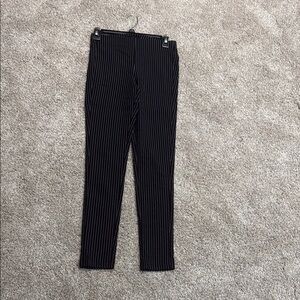 Who What Wear Black and White Striped Pants